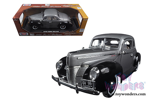 Motormax Timeless Classics -  Ford Coupe Deluxe Hardtop (1940, 1/18 scale diecast model car, Black) 73108TC/SV