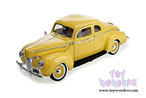 Motormax Timeless Classics - Ford Deluxe Hardtop (1940, 1/18 scale diecast model car, Yellow) 73108TC/YL