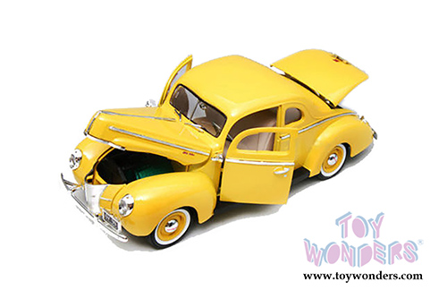 Motormax Timeless Classics - Ford Deluxe Hardtop (1940, 1/18 scale diecast model car, Yellow) 73108TC/YL