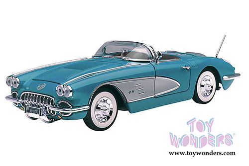 Motormax  Timeless Classics - Chevy Corvette&reg; Convertible (1958, 1/18 scale diecast model car, Blue) 73109TC/BU