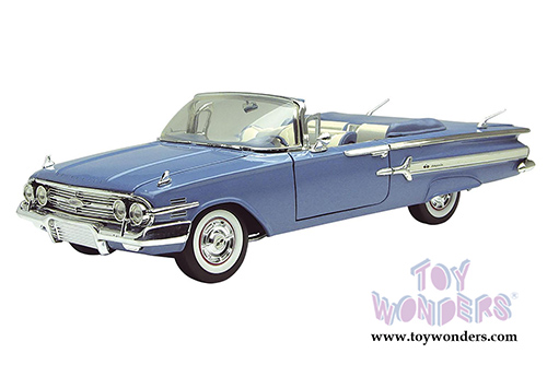 Motormax Timeless Classics - Chevy Impala Convertible (1960, 1/18 scale diecast model car, Blue) 73110TC/BU