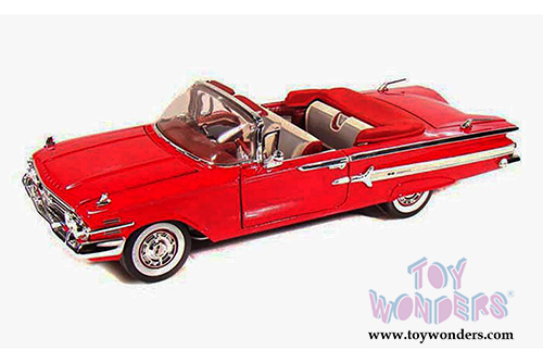 Motormax Timeless Classics - Chevy Impala Convertible (1960, 1/18 scale diecast model car, Red) 73110TC/R