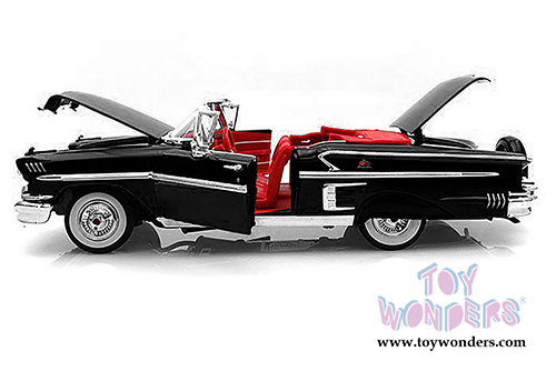Motormax - Chevy Impala Convertible (1958, 1/18 scale diecast model car, Black) 73112AC/BK