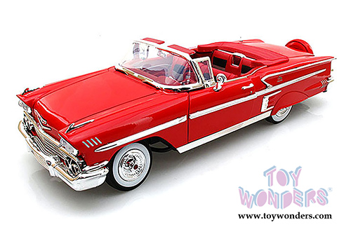 Motormax - Chevy Impala Convertible (1958, 1/18 scale diecast model car, Red) 73112AC/R