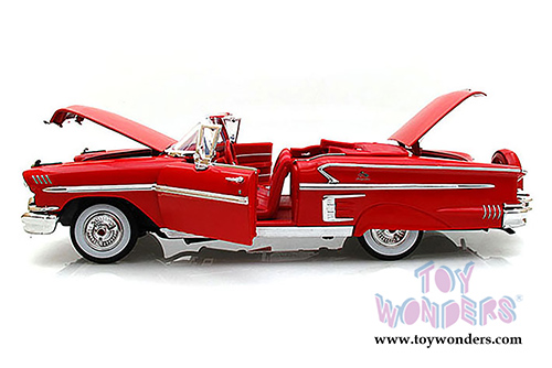 Motormax - Chevy Impala Convertible (1958, 1/18 scale diecast model car, Red) 73112AC/R