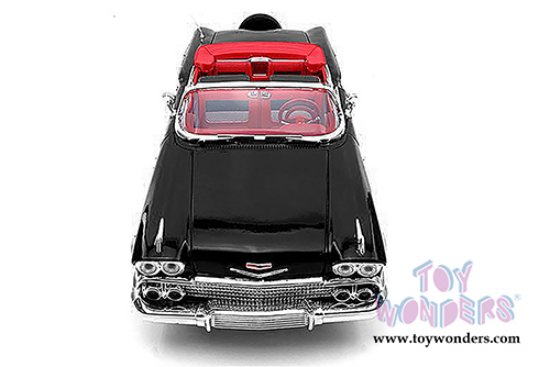 Motormax Timeless Classics - Chevy Impala Convertible (1958, 1/18 scale diecast model car, Black) 73112TC/BK