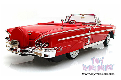 Motormax Timeless Classics - Chevy Impala Convertible (1958, 1/18 scale diecast model car, Red) 73112TC/R