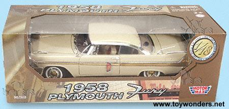 Motormax - Plymouth Fury Hard Top (1958, 1:18, Beige) 73115