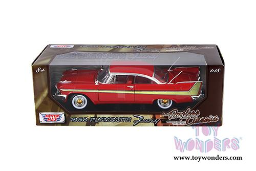 Motormax Timeless Classics -  Plymouth Fury Hard Top (1958, 1/18 scale diecast model car, Red) 73115TC/R