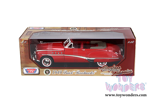 Motormax Timeless Classics - Buick Roadmaster Convertible (1949, 1/18 scale diecast model car, Red) 73116TC/R