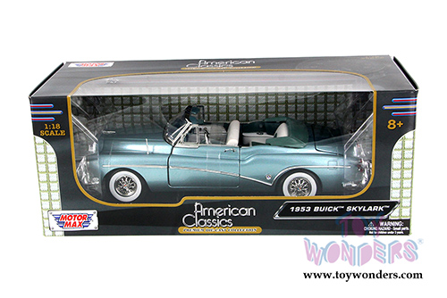 Motormax - Buick Skylark Convertible (1953, 1/18 scale diecast model car, Blue) 73129AC/BU