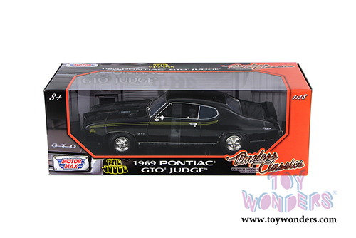 Motormax Timeless Classics - Pontiac GTO Judge Hardtop (1969, 1/18 scale diecast model car, Black) 73133TC/BK