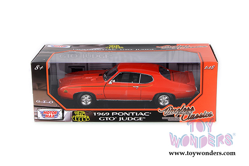 Motormax Timeless Classics - Pontiac GTO Judge Hard Top (1969, 1/18 scale diecast model car, Orange) 73133TC/OR