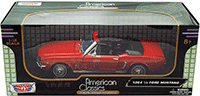 Motormax - Ford Mustang Convertible (1964 1/2, 1:18, Red) 73145R Motor Max 1/18 Ford diecast collector model cars