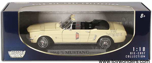 Motormax - Ford Mustang Convertible (1964, 1:18, Yellow) 73145
