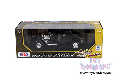 Motormax Timeless Classics -  Ford Hot Rod Hard Top (1932, 1/18 scale diecast model car, Black) 73172TC/BK