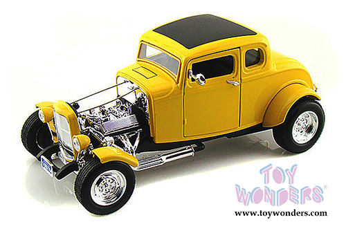 Motormax Timeless Classics -  Ford Hot Rod Hardtop (1932, 1/18 scale diecast model car, Yellow) 73172TC/YL