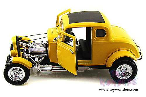 Motormax Timeless Classics -  Ford Hot Rod Hardtop (1932, 1/18 scale diecast model car, Yellow) 73172TC/YL
