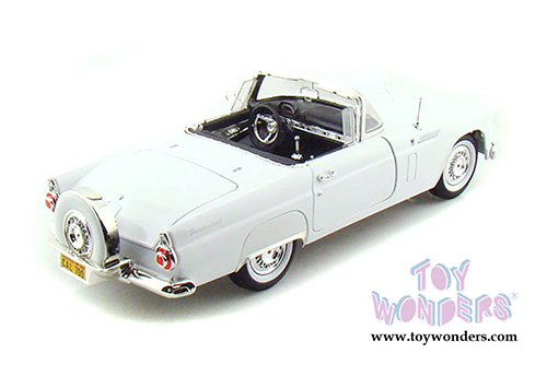 Motormax Premium American - Ford Thunderbird Convertible (1956, 1/18 scale diecast model car, White) 73173AC/W