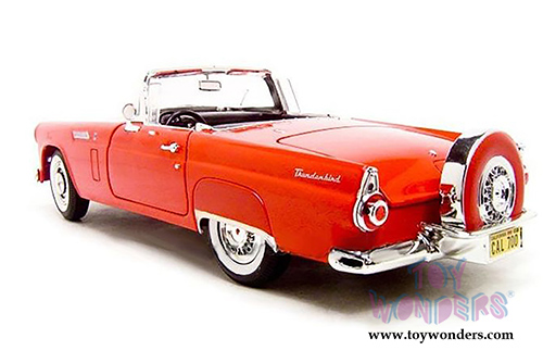 Motormax Timeless Classics - Ford Thunderbird Convertible w/ Removable Bonnet (1956, 1/18 scale diecast model car, Red) 73176TC/R