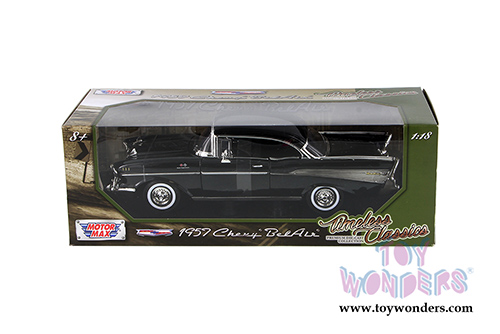 Motormax Timeless Classics - Chevy Bel Air Coupe (1957, 1/18 scale diecast model car, Black) 73180TC/BK