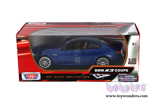 Motormax - BMW M3 Coupe Hard Top (1/18 scale diecast model car, Blue) 73182BU/4