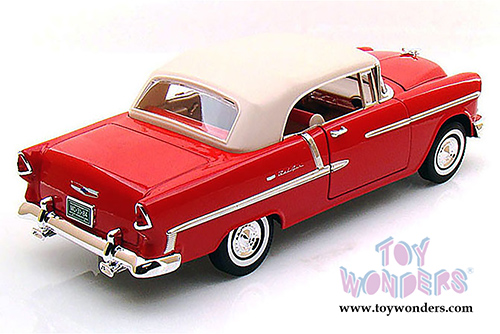 Motormax Timeless Classics - Chevy Bel Air Closed Convertible (1955, 1/18 scale diecast model car, Red) 73184TC/R