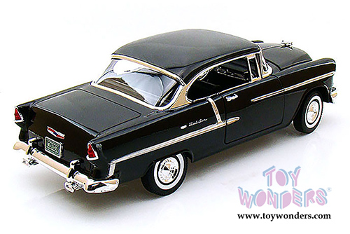 Motormax Timeless Classics - Chevy Bel Air Coupe (1955, 1/18 scale diecast model car, Black) 73185TC/BK