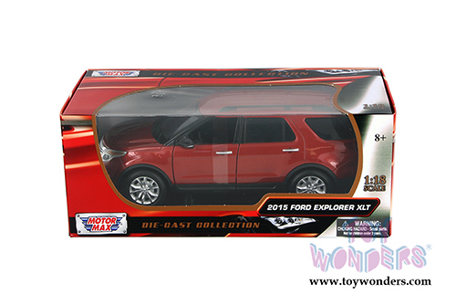 Motormax - Ford Explorer XLT SUV (2015, 1/18 scale diecast model car, Red) 73186R