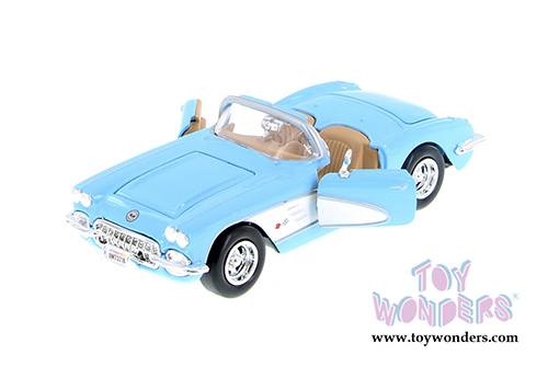 Showcasts Collectibles - Chevy Corvette Convertible (1959, 1/24 scale diecast model car, Light Blue) 73216AC/BU