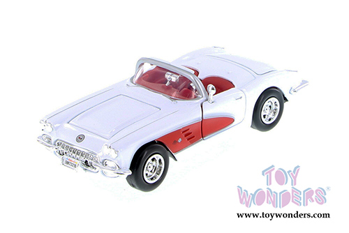 Showcasts Collectibles - Chevy Corvette Convertible (1959, 1/24 scale diecast model car, White) 73216AC/W