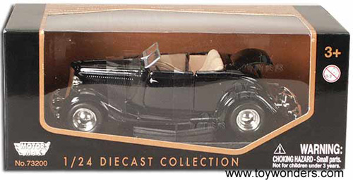 Motormax - Ford Coupe Convertible (1934, 1:24, Black) 73218BK