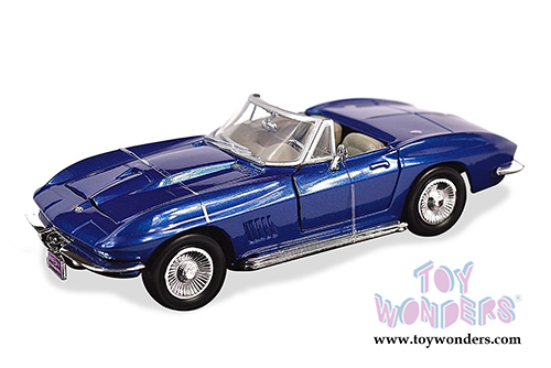 Showcasts Collectibles - Chevy Corvette Convertible (1967, 1/24 scale diecast model car, Blue) 73224AC/BU