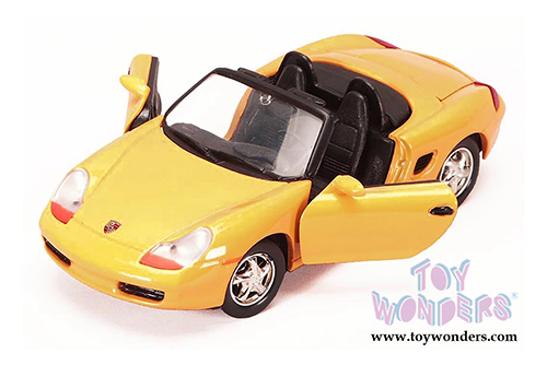 Showcasts Collectibles - Porsche Boxster Convertible (1/24 scale diecast model car, Yellow) 73226WYL