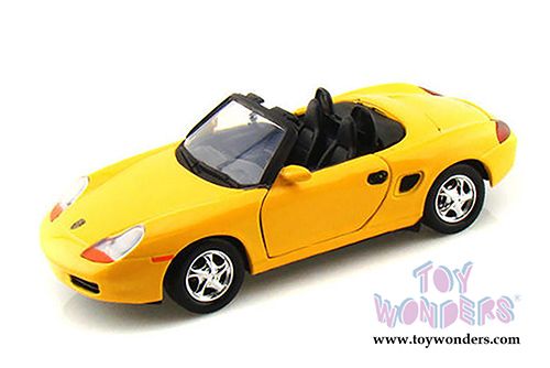 Showcasts Collectibles - Porsche Boxster Convertible (1/24 scale diecast model car, Yellow) 73226WYL