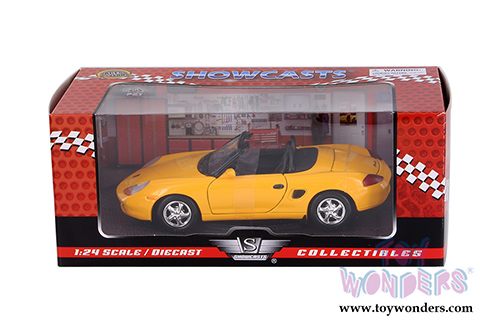 Showcasts Collectibles - Porsche Boxster Convertible (1/24 scale diecast model car, Yellow) 73226WYL