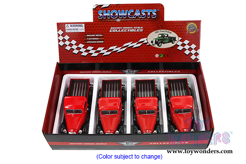 Showcasts Collectibles - Ford Pick Up Truck (1937, 1/24 scale diecast model car, Red) 73233/16DR