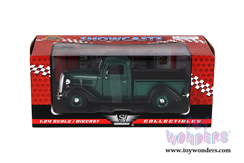 Showcasts Collectibles- Ford Pickup Truck (1937, 1/24 scale diecast model car, Green) 73233AC/GN