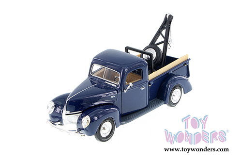 Showcasts Collectibles - Ford Tow Truck (1940, 1/24 scale diecast model car, Blue) 73234T/BU