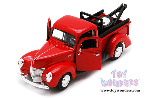 Showcasts Collectibles - Ford Pickup Tow Truck (1940, 1/24 scale diecast model car, Red) 73234T/R