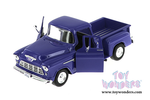 Showcasts Collectibles - Chevy 5100 Stepside Pickup Truck (1955, 1/24 scale diecast model car, Blue) 73236AC/BU