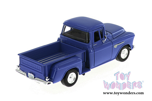 Showcasts Collectibles - Chevy 5100 Stepside Pickup Truck (1955, 1/24 scale diecast model car, Blue) 73236AC/BU