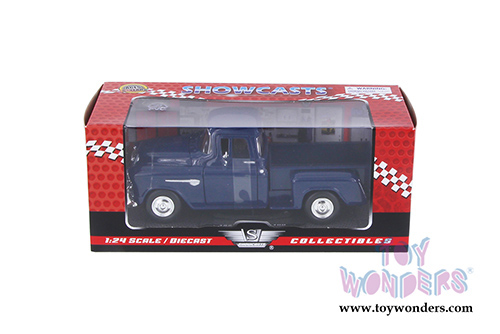Showcasts Collectibles - Chevy 5100 Stepside Pickup Truck (1955, 1/24 scale diecast model car, Blue) 73236AC/BU