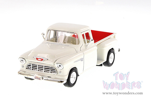 Showcasts Collectibles - Chevy&reg; 5100 Stepside Pickup Truck (1955, 1/24 scale diecast model car, Cream) 73236AC/CM