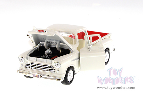 Showcasts Collectibles - Chevy&reg; 5100 Stepside Pickup Truck (1955, 1/24 scale diecast model car, Cream) 73236AC/CM