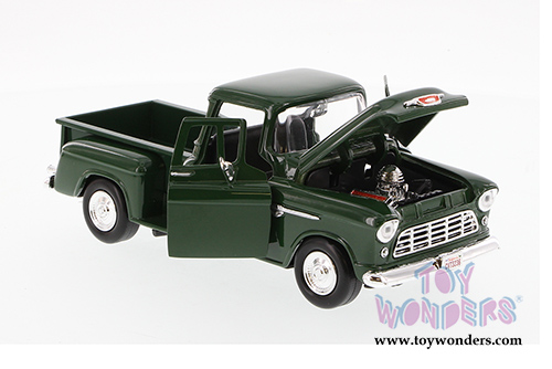 Showcasts Collectibles - Chevy 5100 Stepside Pickup Truck (1955, 1/24 scale diecast model car, Green) 73236AC/GN