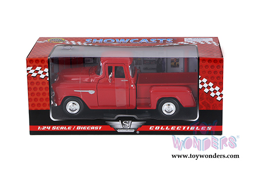 Showcasts Collectibles - Chevy 5100 Stepside Pick Up Truck (1955, 1/24 scale diecast model car, Red) 73236AC/R