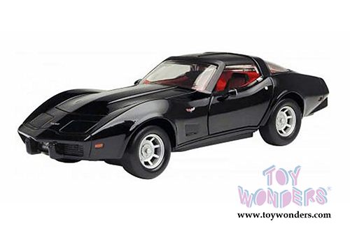 Showcasts Collectibles - Chevy Corvette (1979, 1/24 scale die cast model car, Black) 73244AC/BK