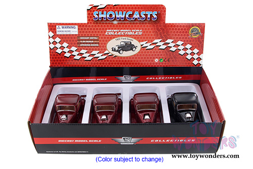 Showcasts Collectibles - Ford Coupe V8 3-Window Coupe (1932, 1/24 scale diecast model car, Asstd.) 73251/16D