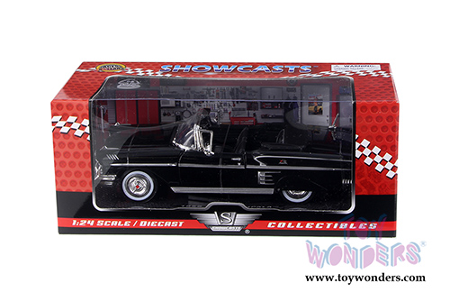 Showcasts Collectibles - Chevrolet Impala Convertible (1958, 1/24 scale diecast model car, Black) 73267AC/BK